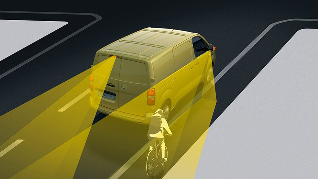 Opel Vivaro - Podpora vodiča - Dynamické priestorové videnie vzadu Opel Vivaro